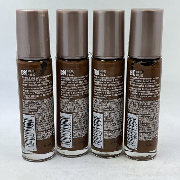 Maybelline Dream Radiant Liquid Foundation 130 Cocoa Lot Of 4 New - Picture 4 of 6